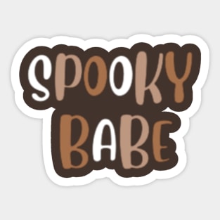 Spooky Babe For Your Babe Sticker